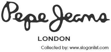 Pepe Jeans slogan